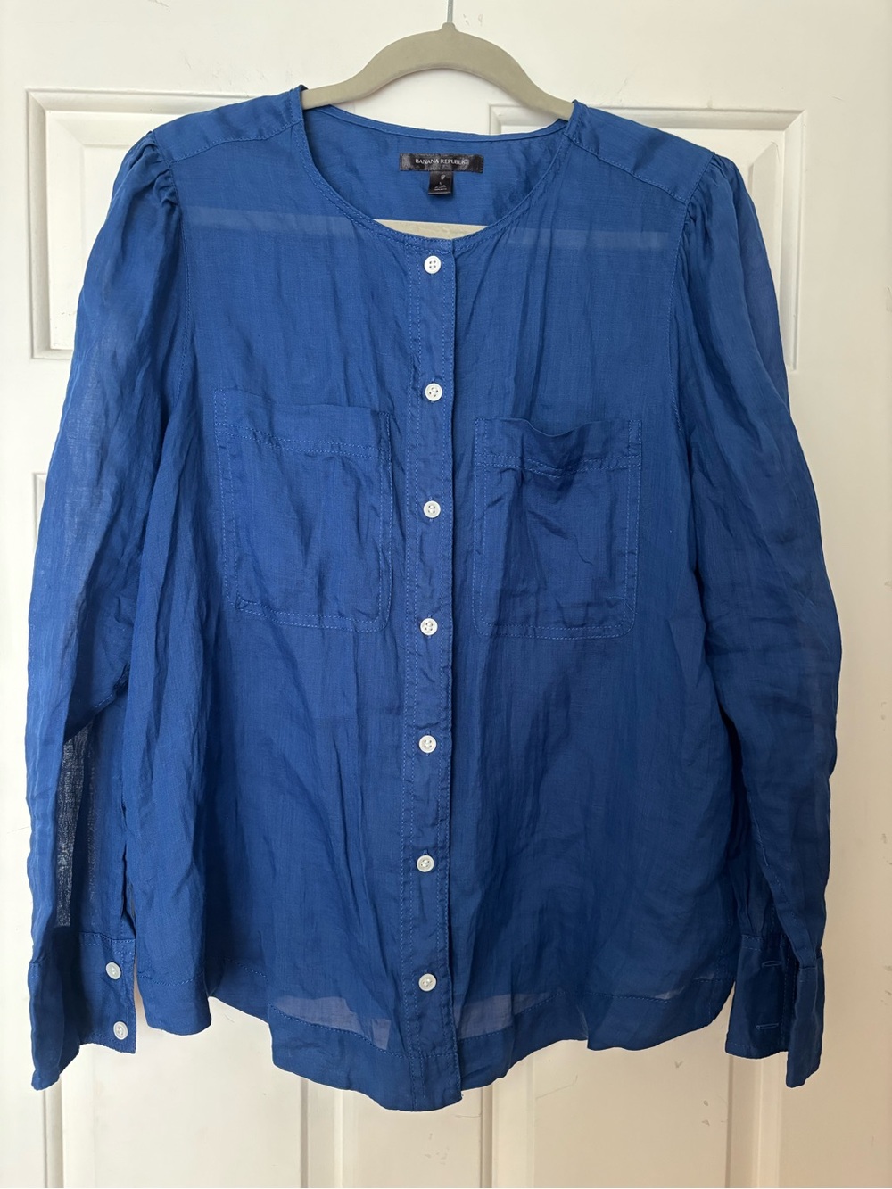 Banana Republic Blue Lightweight Button-Front Shirt